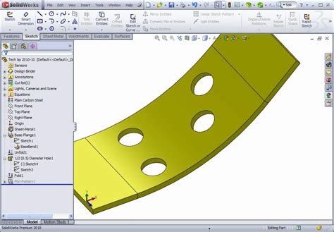 solidworks create round sheet metal part|solidworks sheet metal bend chart.